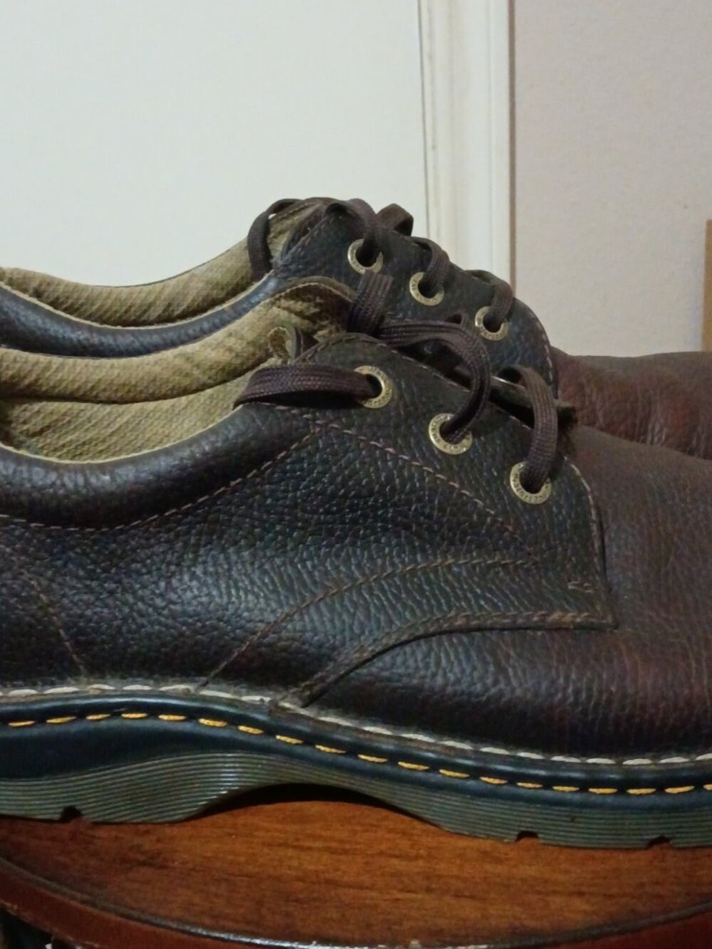 Dr. Martens Mens Ordell Oxford Brown Pebble Leather Size 12 AW004 Shoes Lace Up - Picture 4 of 12